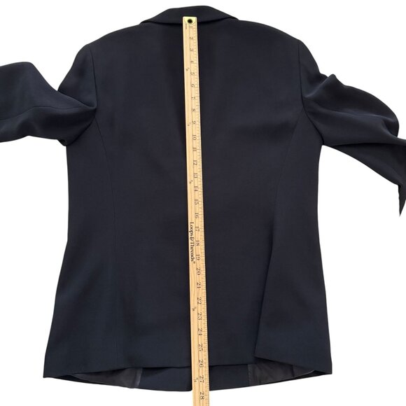 Lafayette 148 Navy Blue Blazer Jacket 3 botton Size 10 Made In NYC USA Pockets - Picture 9 of 11